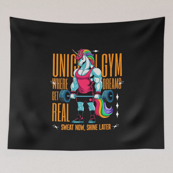 Item preview, Unicorn Gym Fitness T-Shirt - Muscle Unicorn Lifting Weights, Inspirational Workout Apparel designed and sold by JacontaII.
