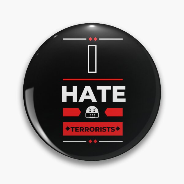 Item preview, I Hate Terrorists - Anti-Terrorism Statement Tee designed and sold by BlueGoldArt.