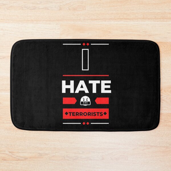 Item preview, I Hate Terrorists - Anti-Terrorism Statement Tee designed and sold by BlueGoldArt.