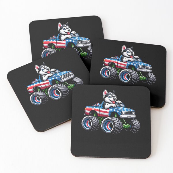 Item preview, Patriotic Huskey 4th July Monster Truck AmericanCopy of Temp designed and sold by Artistoos.