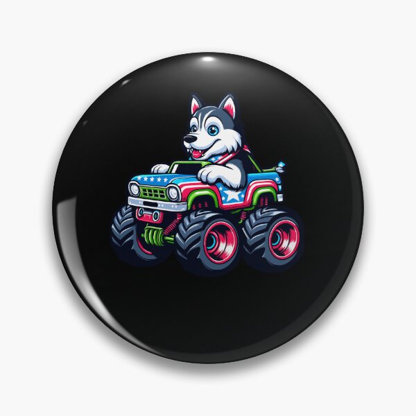 Item preview, Patriotic Huskey 4th July Monster Truck American designed and sold by Artistoos.