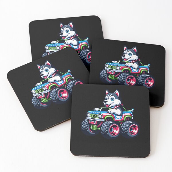 Item preview, Patriotic Huskey 4th July Monster Truck American designed and sold by Artistoos.