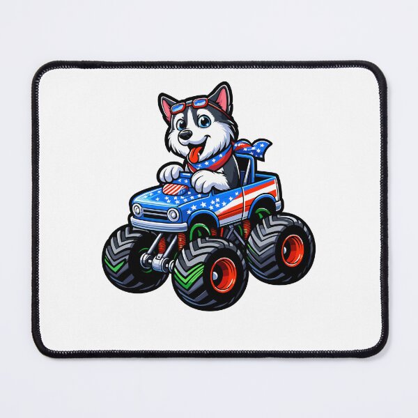 Item preview, Patriotic Huskey 4th July Monster Truck American designed and sold by Artistoos.