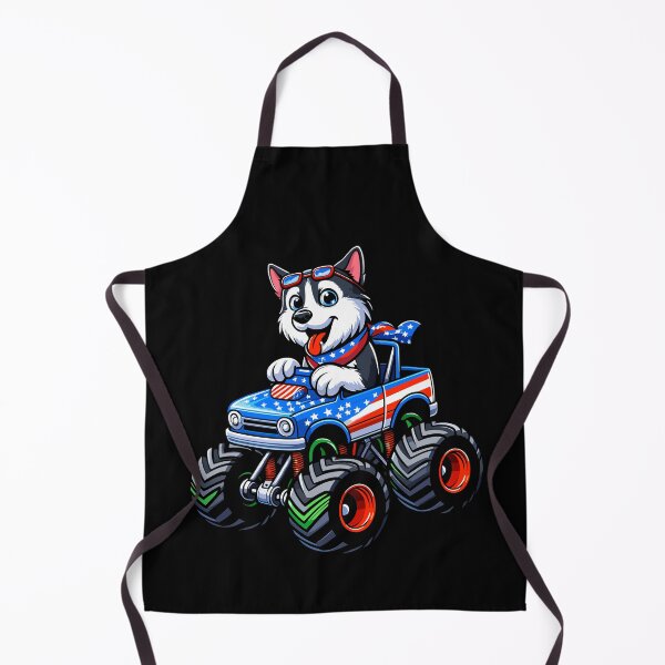 Item preview, Patriotic Huskey 4th July Monster Truck American designed and sold by Artistoos.