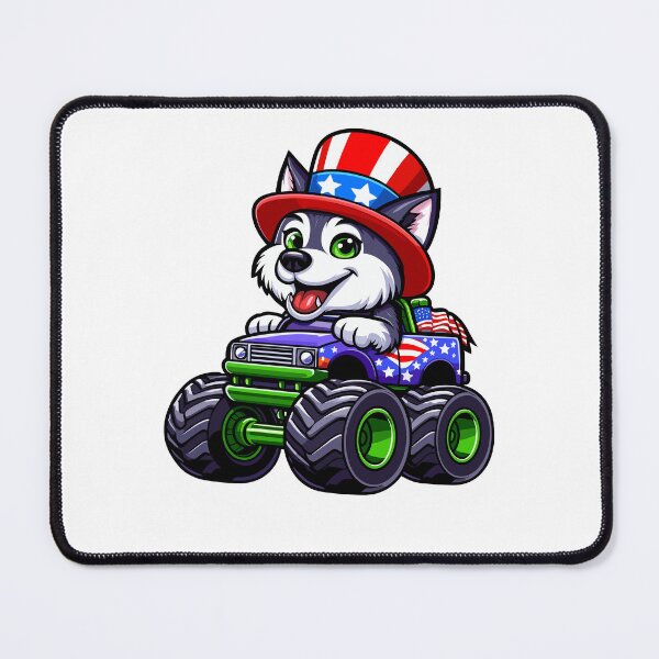 Item preview, Patriotic Huskey 4th July Monster Truck American designed and sold by Artistoos.