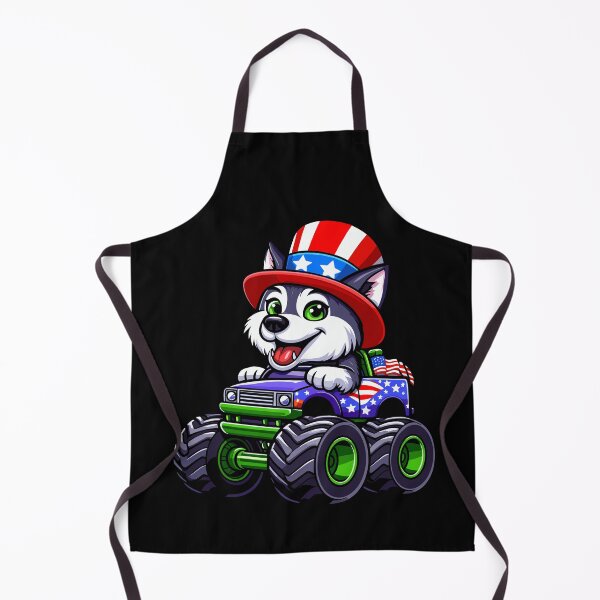 Item preview, Patriotic Huskey 4th July Monster Truck American designed and sold by Artistoos.