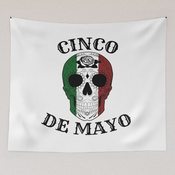 Item preview, Cinco de Mayo Sugar Skull Mexico Flag Design designed and sold by ChristianSama.