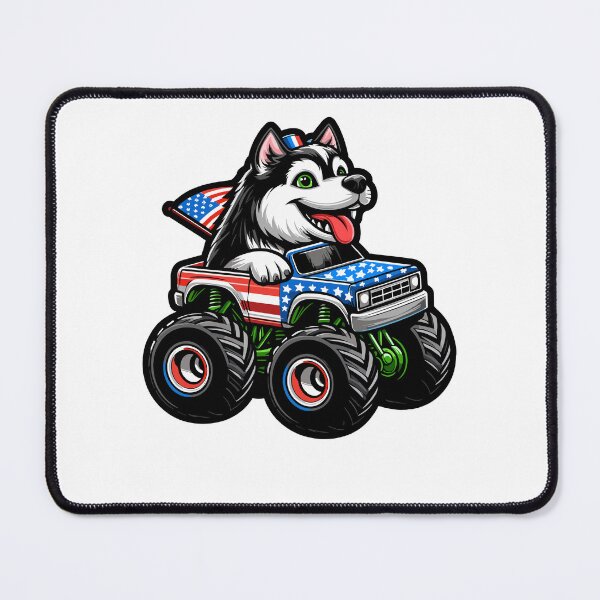 Item preview, Patriotic Huskey 4th July Monster Truck American designed and sold by Artistoos.