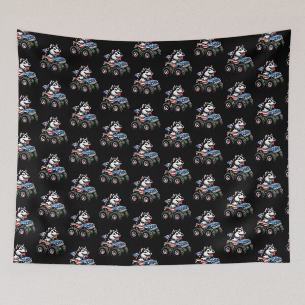 Item preview, Patriotic Huskey 4th July Monster Truck American designed and sold by Artistoos.