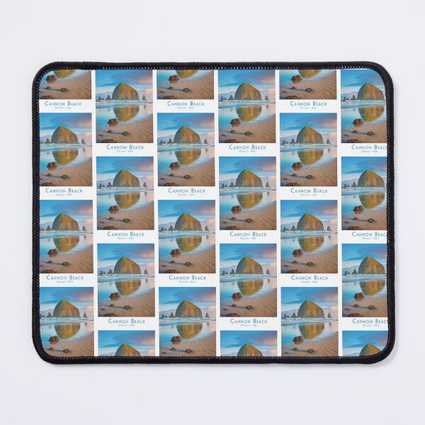 Item preview, Retro travel poster of Cannon Beach Oregon - Vintage Minimalist Design designed and sold by pod24.