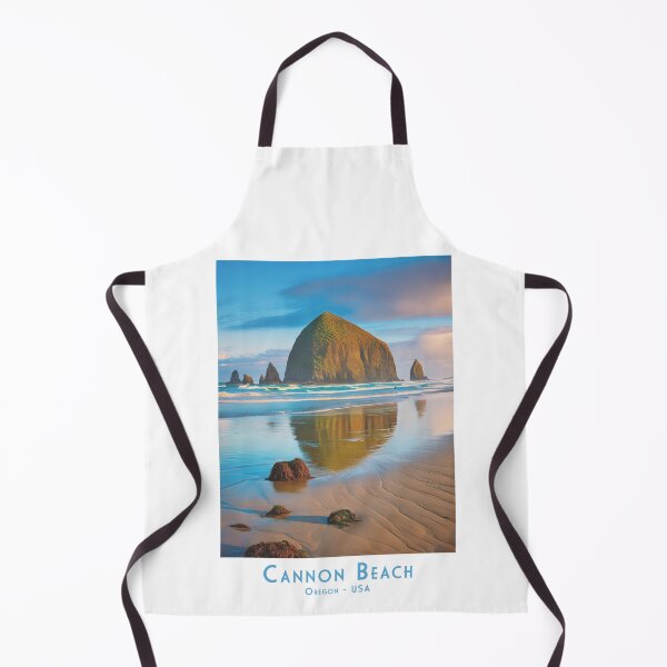 Item preview, Retro travel poster of Cannon Beach Oregon - Vintage Minimalist Design designed and sold by pod24.