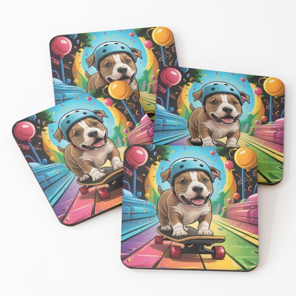Item preview, Pit Bull Puppy Skateboarding designed and sold by corynewton34.