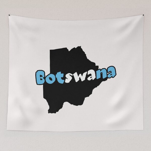 Item preview, Botswana Flag Map State Gaborone designed and sold by AnimalsDH305.