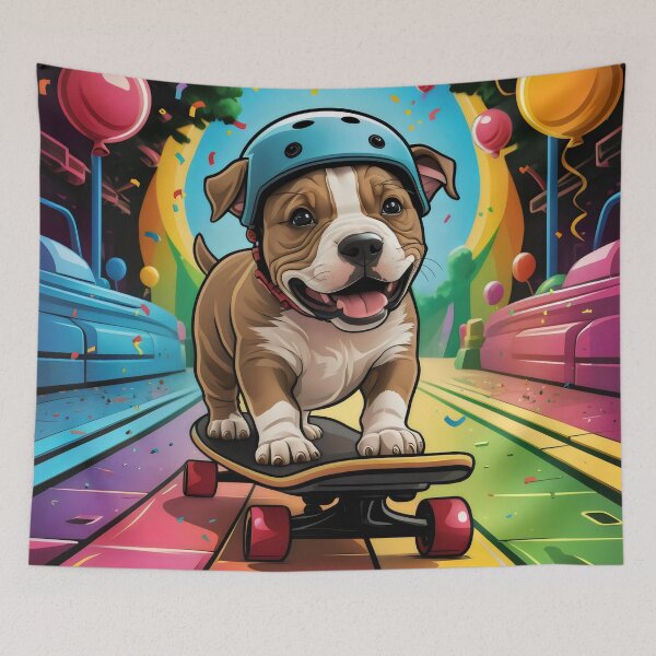 Item preview, Pit Bull Puppy Skateboarding designed and sold by corynewton34.