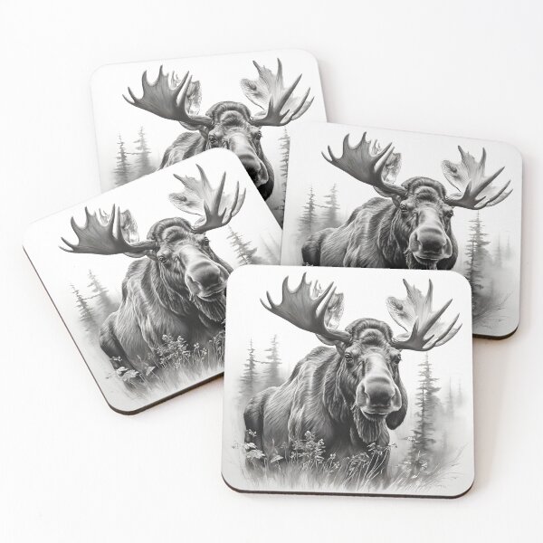 Item preview, Moose pencil drawing designed and sold by Pencil-Art.