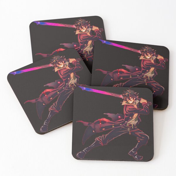 Item preview, "Man with Sword in Black Coat and Red Pants" designed and sold by MYTHIC PEEL STICKERS.
