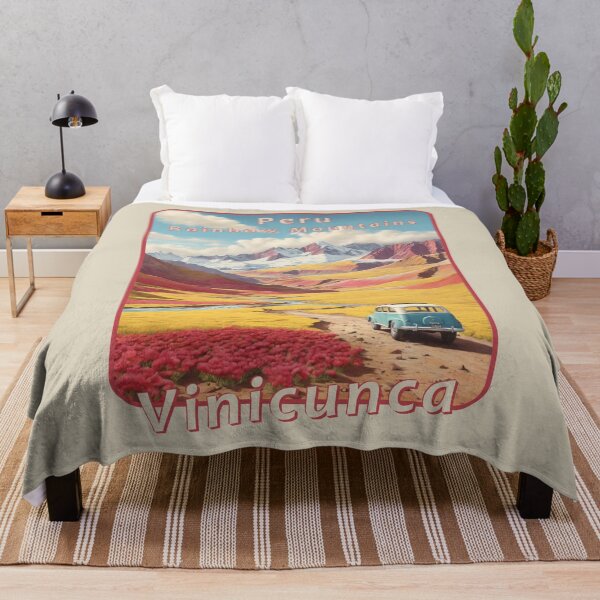 Item preview, Vintage travel poster - Vinicunca Peru 50's with car designed and sold by Museum Of Non-Existing Art.