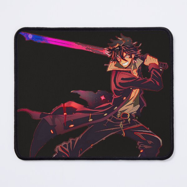 Item preview, "Man with Sword in Black Coat and Red Pants" designed and sold by MYTHIC PEEL STICKERS.