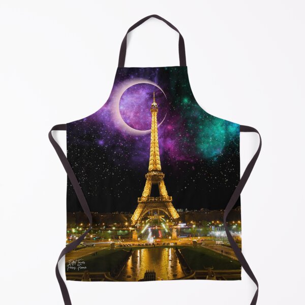 Item preview, Colorful Galaxy and Solar Eclipse Over Eiffel Tower Paris France at Night designed and sold by julyperson.
