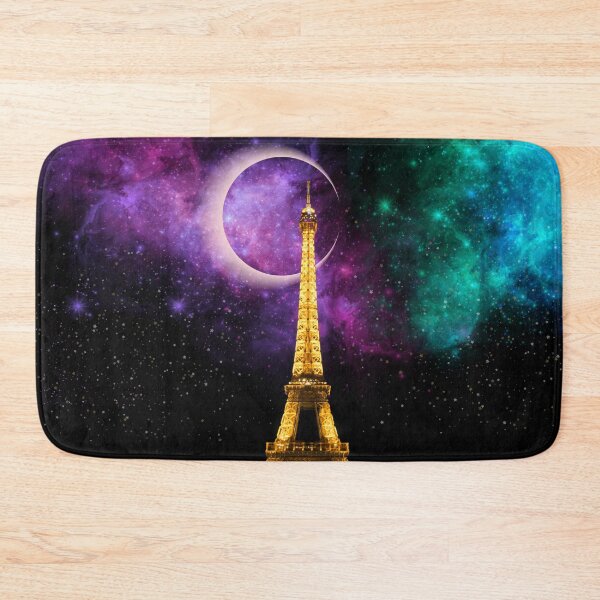 Item preview, Colorful Galaxy and Solar Eclipse Over Eiffel Tower Paris France at Night designed and sold by julyperson.