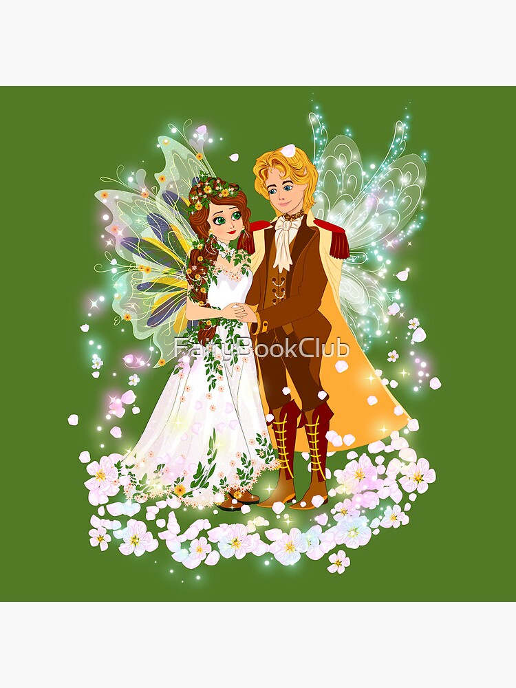 Thumbnail 5 of 5, Coasters (Set of 4), A Wondrous Forest Fairy Wedding Love Is In The Air™ designed and sold by FairyBookClub.