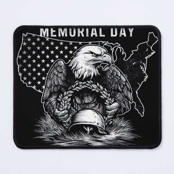 Item preview, Memorial day 2024 USA black and white flag designed and sold by Loviness.