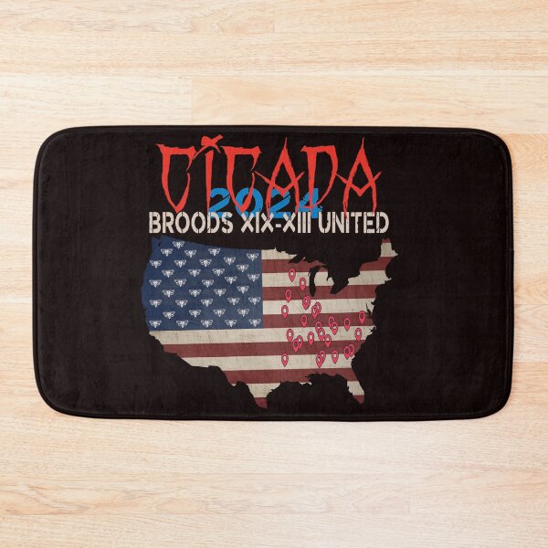 Item preview, CICADA MAP 2024 , United Broods of America ,inspired by American flag designed and sold by Meedbubble2-0.
