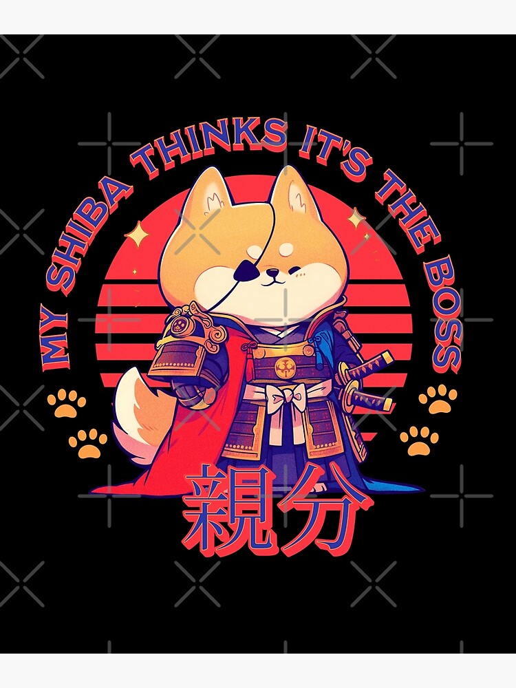 Samurai Shiba Inu T-Shirt Bossy Shiba Dog in Traditional - Main Image