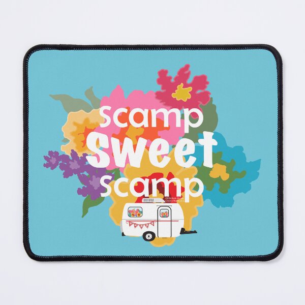Item preview, Scamp Sweet Scamp - Happy Camper - Iconic Fiberglass Trailer designed and sold by creativebeeshop.