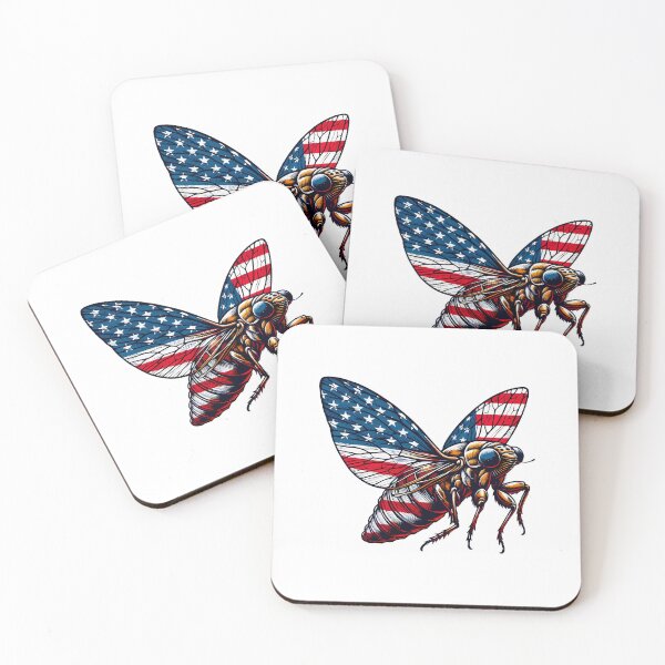 Item preview, Cicada 2024 American Flag 4th Of July Entomology Insect designed and sold by Stick-Artistry.