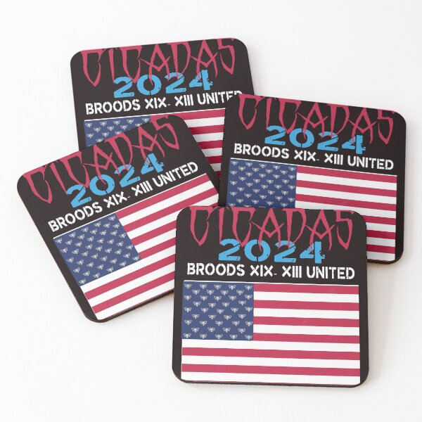 Item preview, CICADA MAP 2024 , United Broods of America ,inspired by American flag designed and sold by Meedbubble2-0.