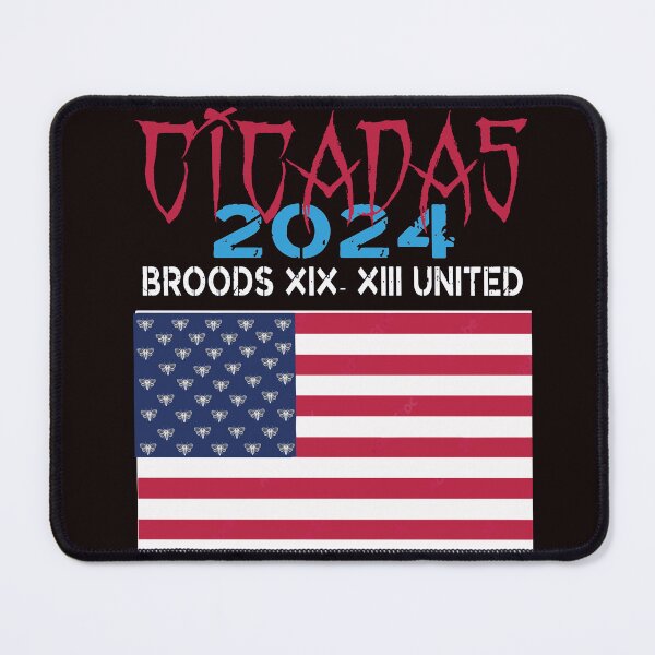 Item preview, CICADA MAP 2024 , United Broods of America ,inspired by American flag designed and sold by Meedbubble2-0.