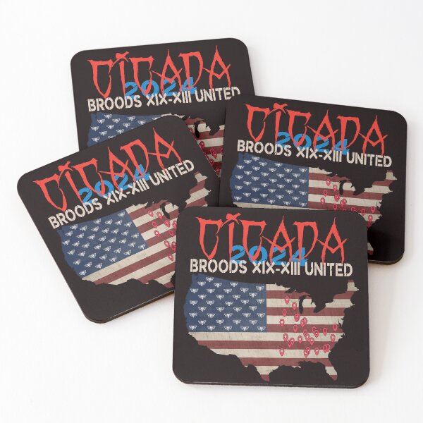 Item preview, CICADA MAP 2024 , United Broods of America ,inspired by American flag designed and sold by Meedbubble2-0.