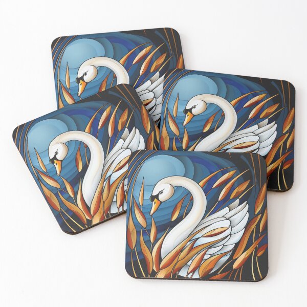 Item preview, Stained Glass Swan designed and sold by HarperSkye.