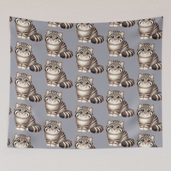 Item preview, Adorable Pallas' Cat Portrait - Wildlife Art Print designed and sold by lloreleya.
