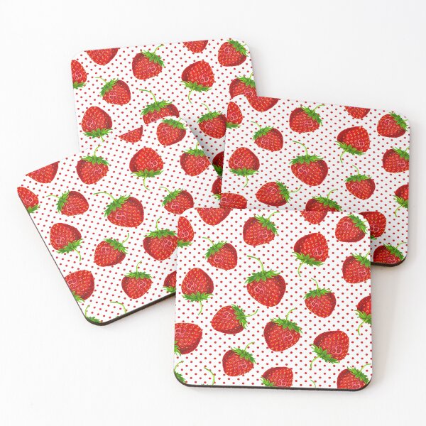 Item preview, Red Ripe Scattered Strawberries  designed and sold by Marymarice.