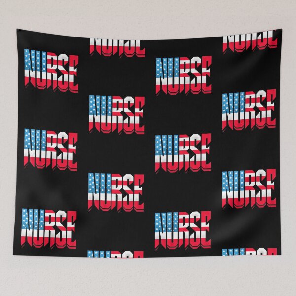 Item preview, Patriotic Nurse Flag Letter Art designed and sold by BeansHotTees.