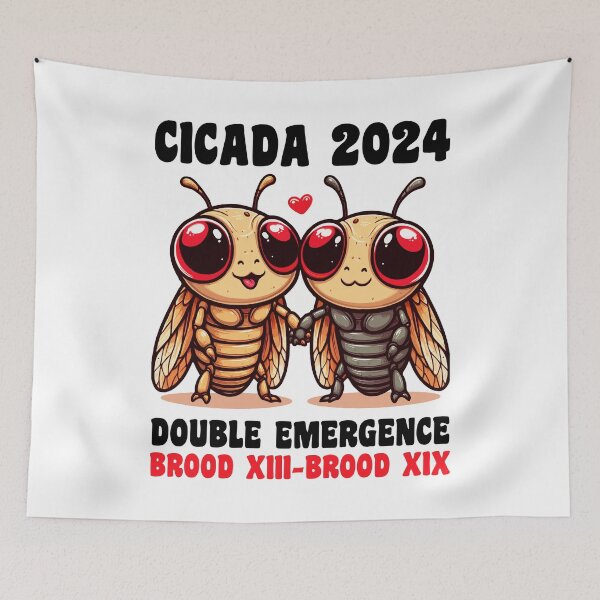 Item preview, Cicada 2024 Double Emergence Brood XIII And Brood XIX Insect designed and sold by Stick-Artistry.