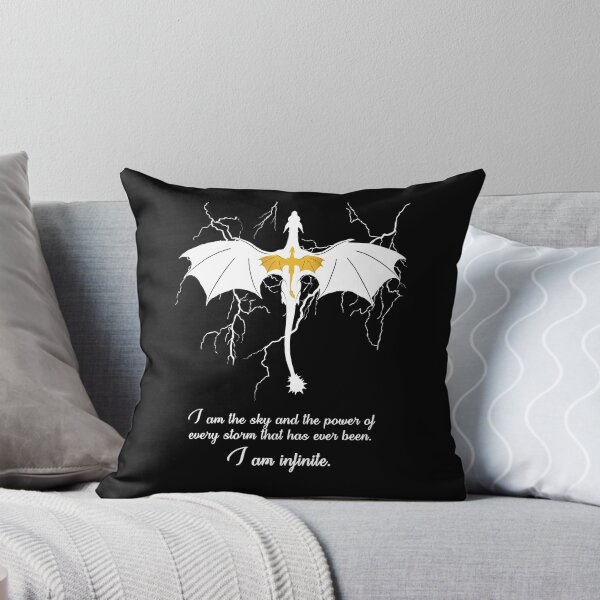 Item preview, I Am Infinite - Fourth Wing, Tairn and Andarna, Lightning, white designed and sold by Nici03.