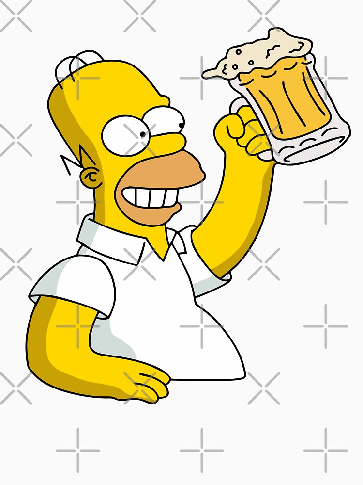 Thumbnail 7 of 7, Classic T-Shirt, Homer Simpson holding beer duff designed and sold by burak-kp.