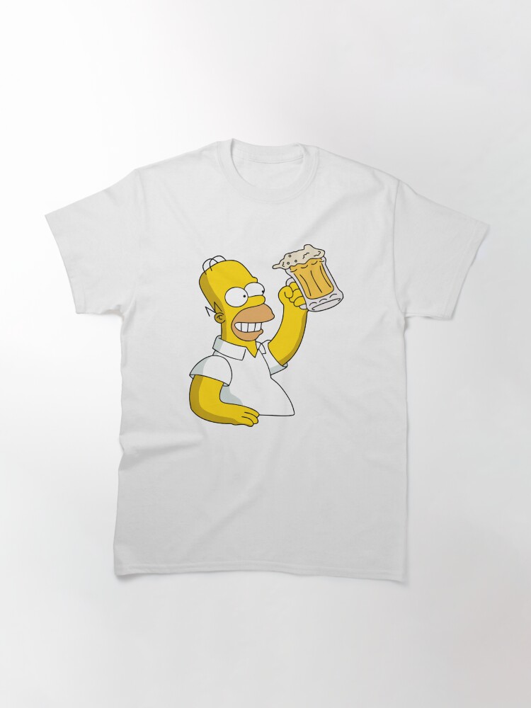 Thumbnail 3 of 7, Classic T-Shirt, Homer Simpson holding beer duff designed and sold by burak-kp.