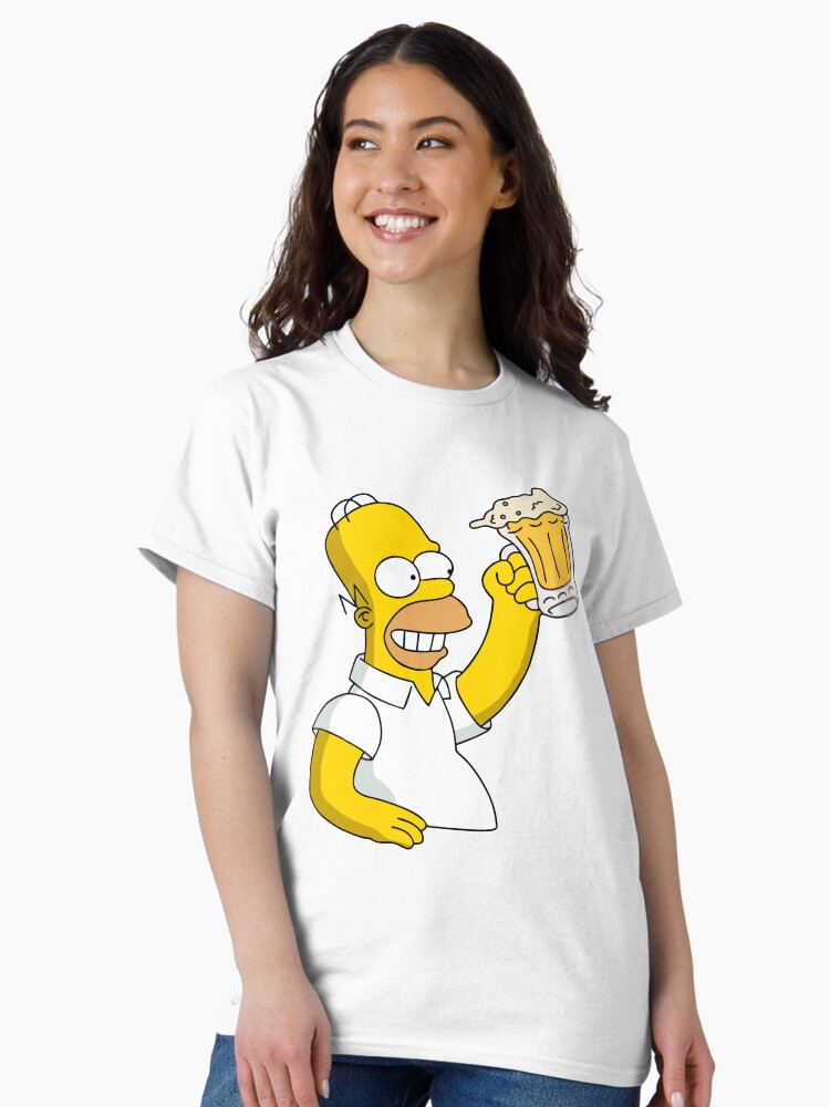 Thumbnail 1 of 7, Classic T-Shirt, Homer Simpson holding beer duff designed and sold by burak-kp.