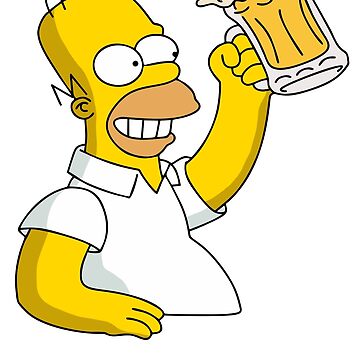 Artwork thumbnail, Homer Simpson holding beer duff by burak-kp