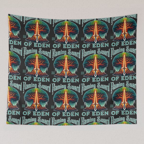 Item preview, Flaming Sword Of Eden designed and sold by WolfeTEES.