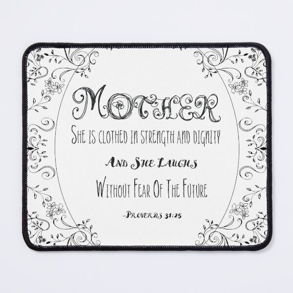 Item preview, "Mother" art with antique style filigree and scrolls and bible verse designed and sold by MichCortez9.