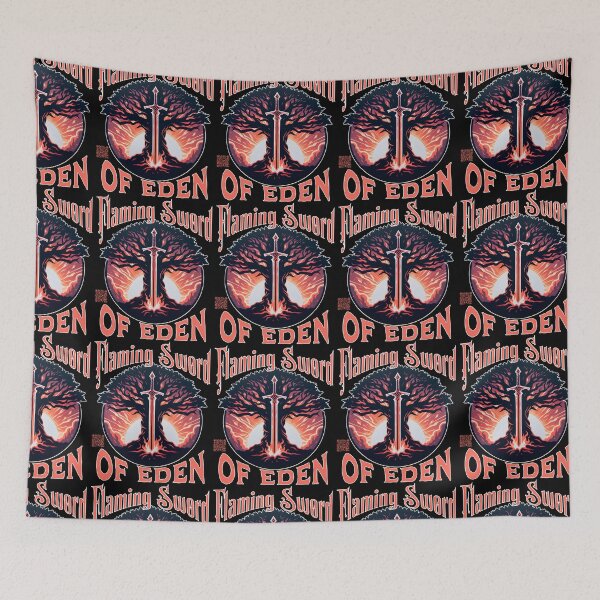 Item preview, Flaming Sword Of Eden designed and sold by WolfeTEES.