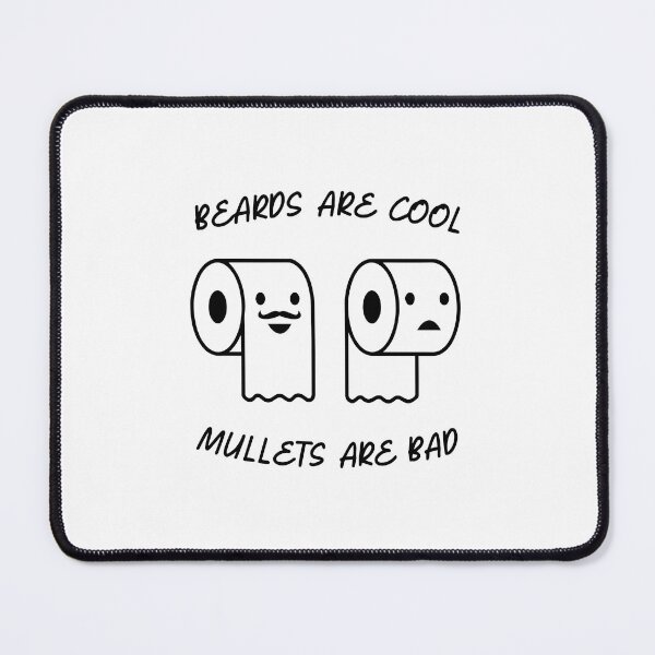 Item preview, "Whimsical Toilet Paper Tee: Beards vs. Mullets!" designed and sold by Brian Hibbs.