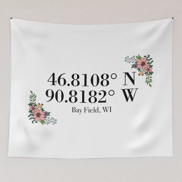 Item preview, Bay Field, WI Coordinates designed and sold by mynameisliana.
