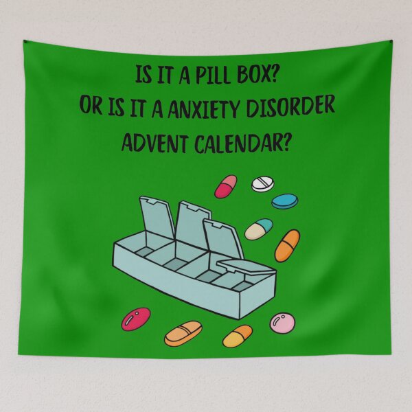 Item preview, Is it a pill box? Or is it a anxiety disorder advent calendar? designed and sold by CaitlynConnor.