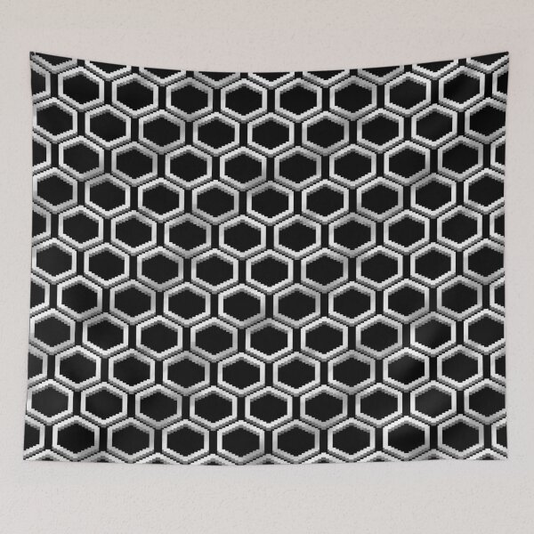 Item preview, Silver Hexagon Pattern designed and sold by The-Stellerium.